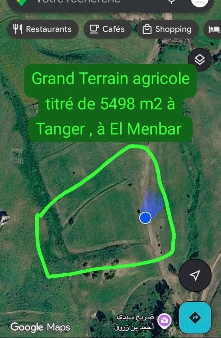 Super grand terrain Titrè agricole à Tanger, 5498 m2
