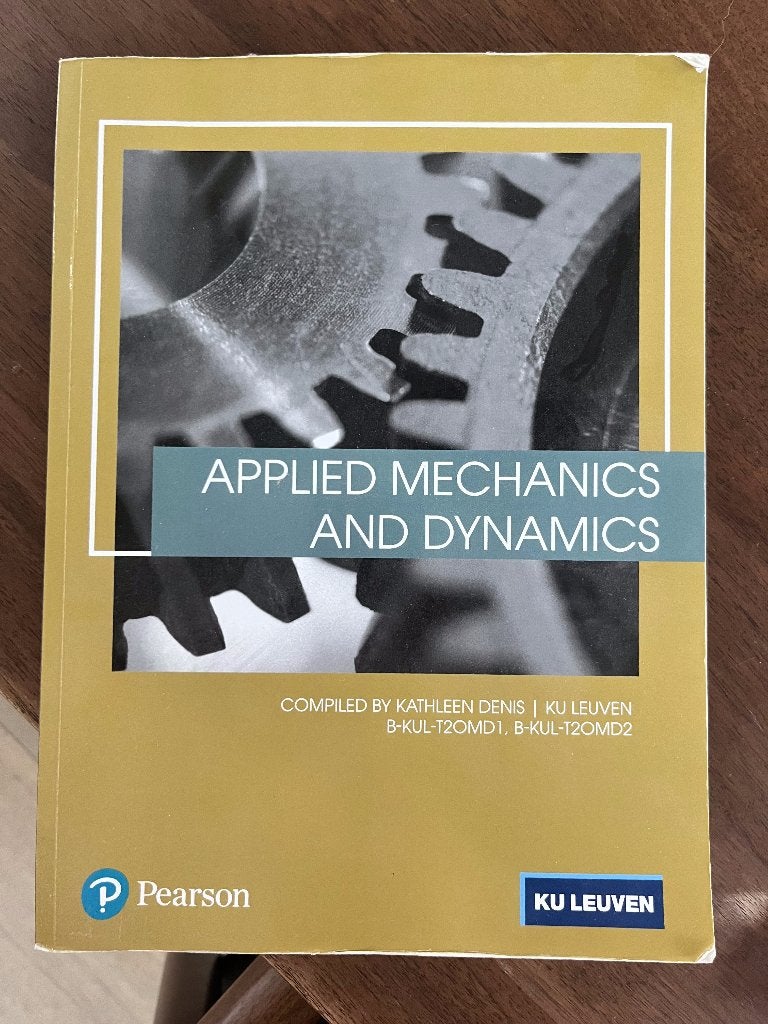 applied mechanics and dynamics - KULeuven, Gelezen, Pearson, Hoger Onderwijs, Ophalen of Verzenden