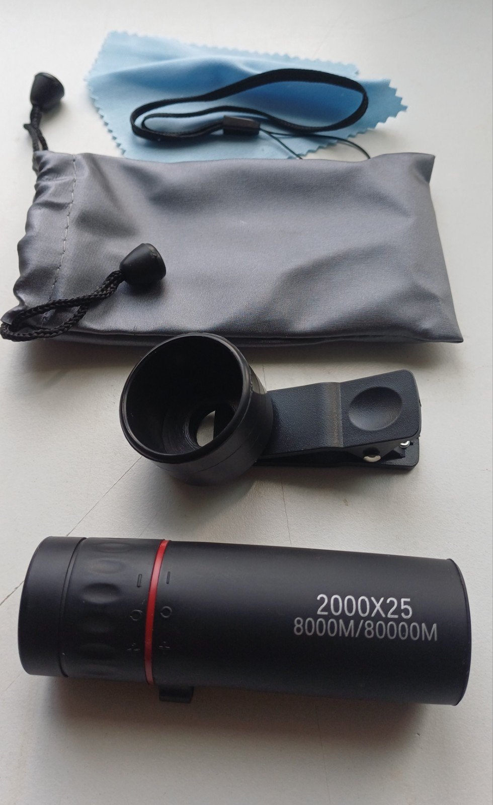 2000x25 HD monoculaire telescoop, Audio, Tv en Foto, Lenzentelescoop (refractor), 80 tot 200 mm, Ophalen of Verzenden, Nieuw