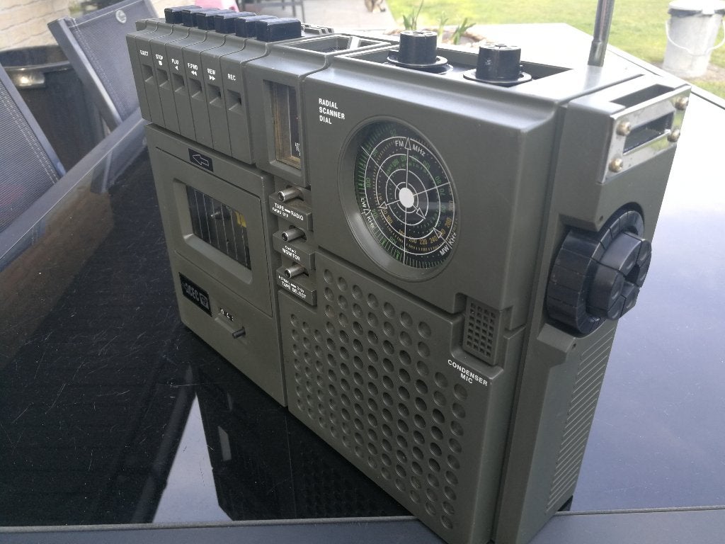 radio-cassette recorder Acec 56001 uit 1975, Ophalen of Verzenden, Gebruikt, Radio