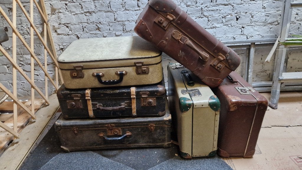 6 vintage koffers, 20euro 't stuk of 75euro samen, Enlèvement, Utilisé, Cuir