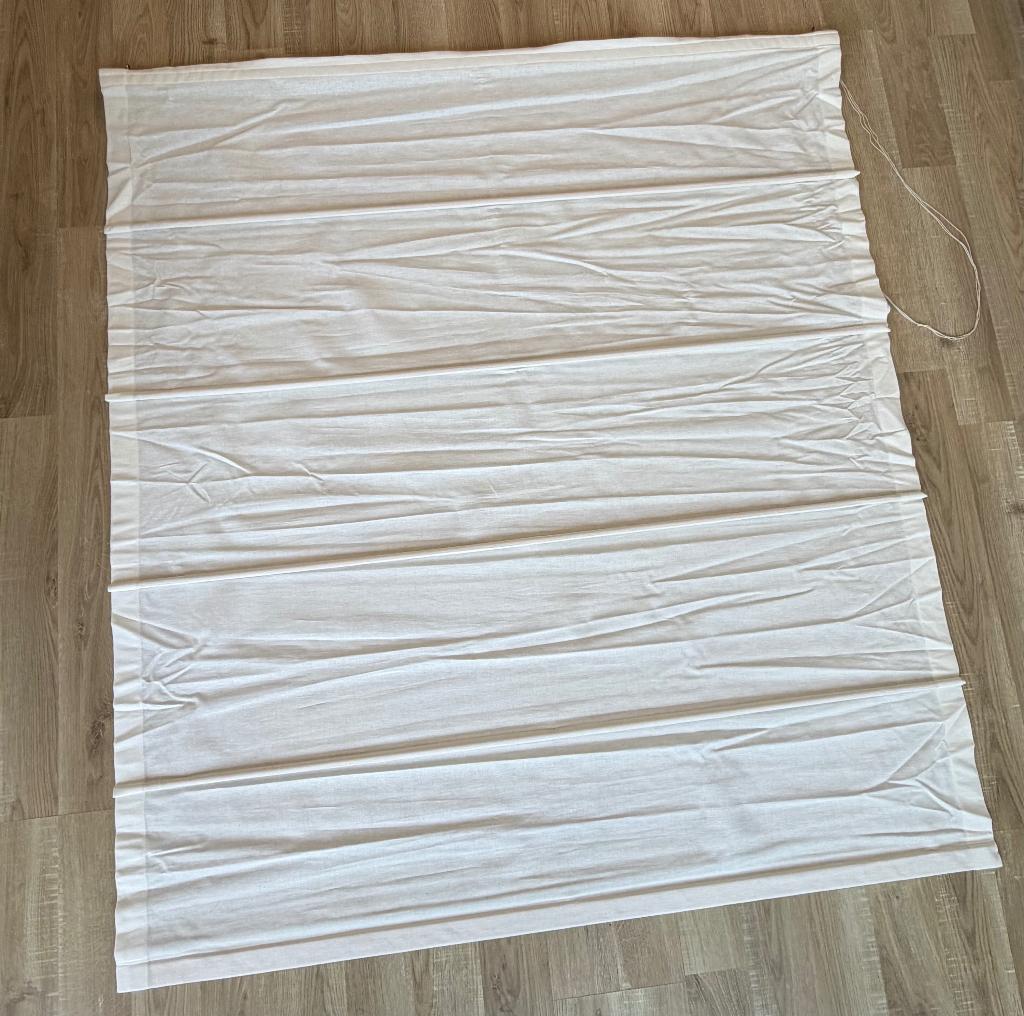 Store bateau rideau opaque — Blanc écru | 30€, Comme neuf, 100 à 150 cm, Enlèvement, 100 à 150 cm