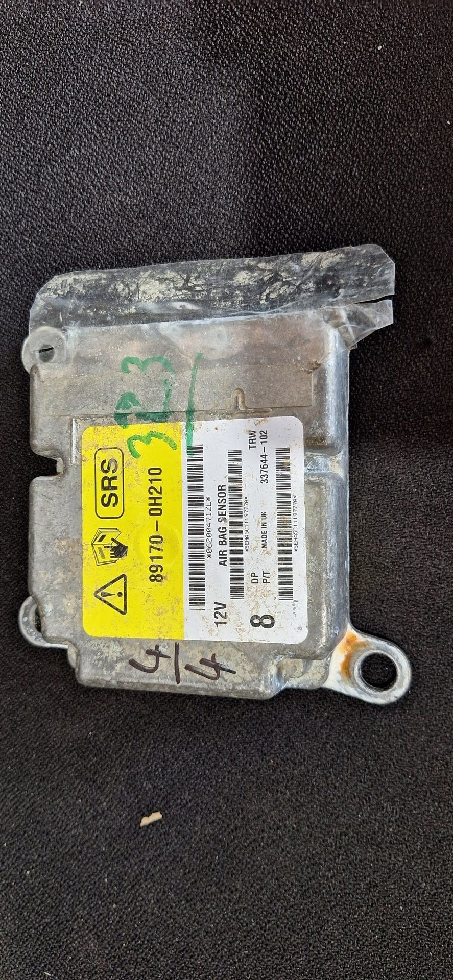 Originele Airbag Sensor Stuurmodule Computer Toyota TRW - 89, -, Toyota, Utilisé, -