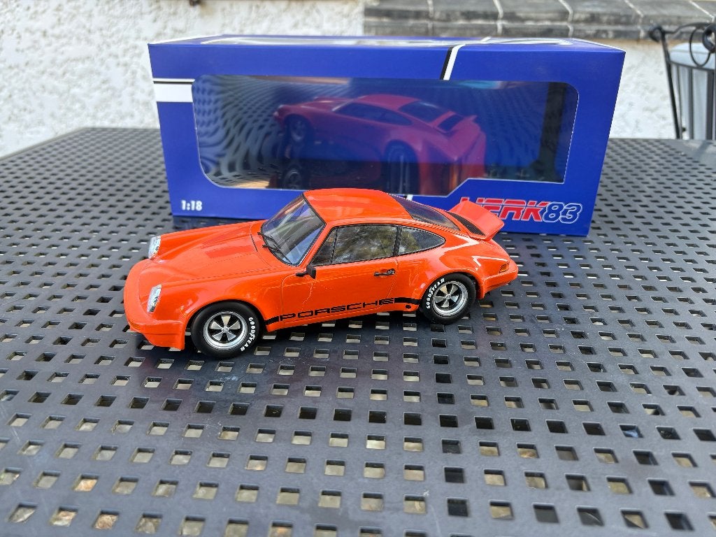 Porsche 911 Carrera 3.0 RSR Coupe 1974 Orange 118 Werk83, Hobby & Loisirs créatifs, Voitures miniatures | 1:18, Enlèvement ou Envoi