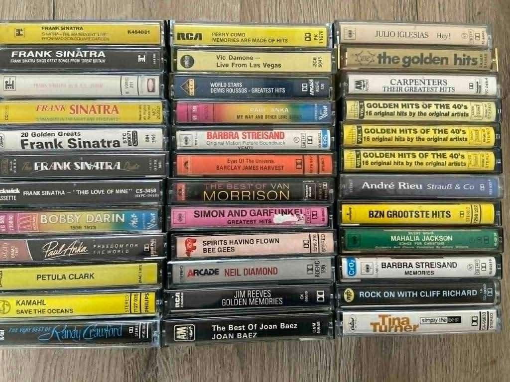 375 cassettebandjes in perfecte staat., Cd's en Dvd's, Cassettebandjes, Zo goed als nieuw, Origineel, Pop, 26 bandjes of meer