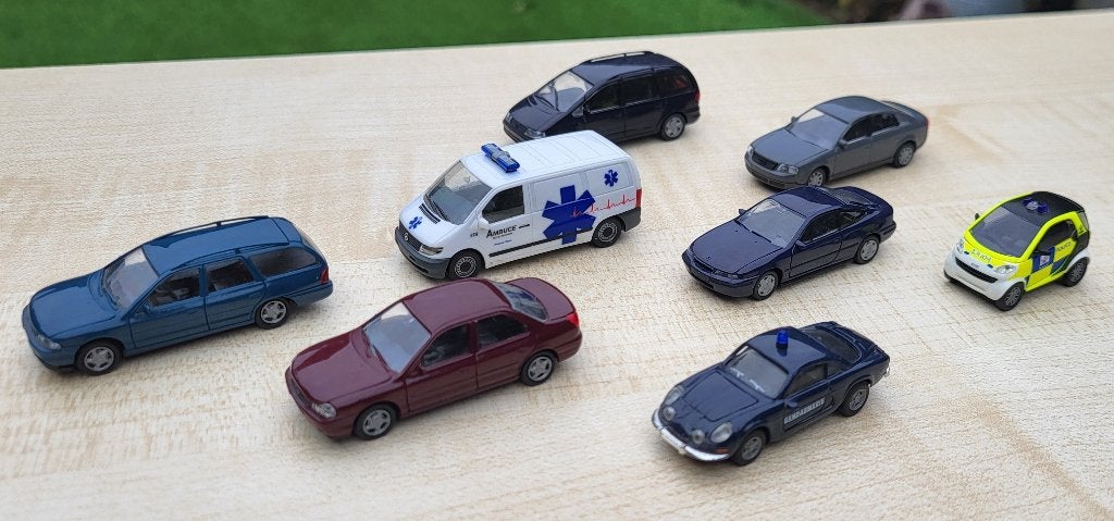 mooie auto's H0 1/87 busch rietze herpa - vanaf 1,5 eur stuk, Ophalen, Zo goed als nieuw