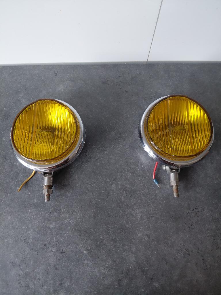 Chrome Bosch Rallye 150 Knick Mistlampen Oldtimer VW Porsche, Auto-onderdelen, Verzenden, Gebruikt, Opel