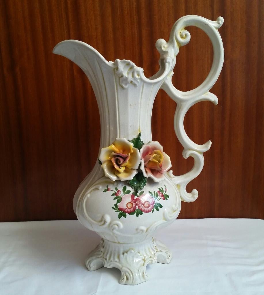 Italiaanse decoratieve vaas Capodimonte/Bassano, Antiquités & Art, Antiquités | Vases, Enlèvement