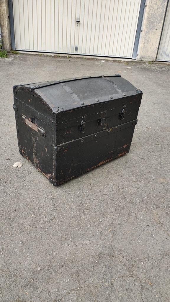Oude vintage kofferbak, Antiek en Kunst, Ophalen