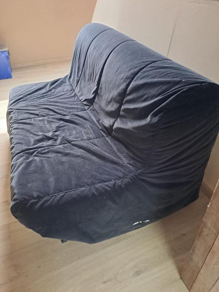 Slaapbank, Huis en Inrichting, Slaapkamer | Slaapbanken, Ophalen, Gebruikt, Twijfelaar, Grijs