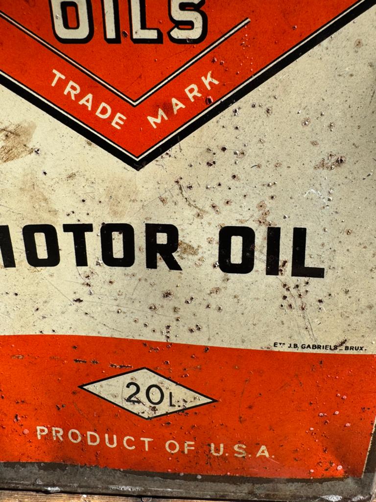 Superlux motor oil olie blik, Verzamelen, Ophalen of Verzenden, Gebruikt, Verpakking