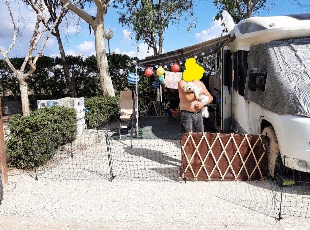 Afspanning om hond los te kunnen laten lopen op de camping., Caravans en Kamperen, Particulier