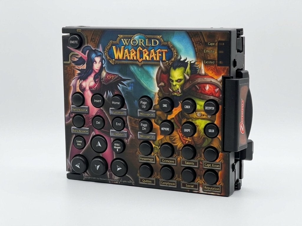 Set de touches clavier ZBoard World of Warcraft (Azerty), Azerty, Zo goed als nieuw, Opvouwbaar, Bedraad