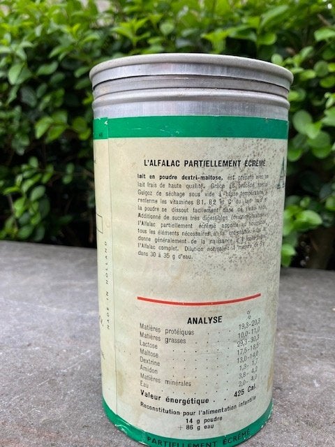 BOÎTE DE NOURRITURE POUR BÉBÉS ALFALAC GUIGOZ 1961, Enlèvement ou Envoi, Utilisé, Autre