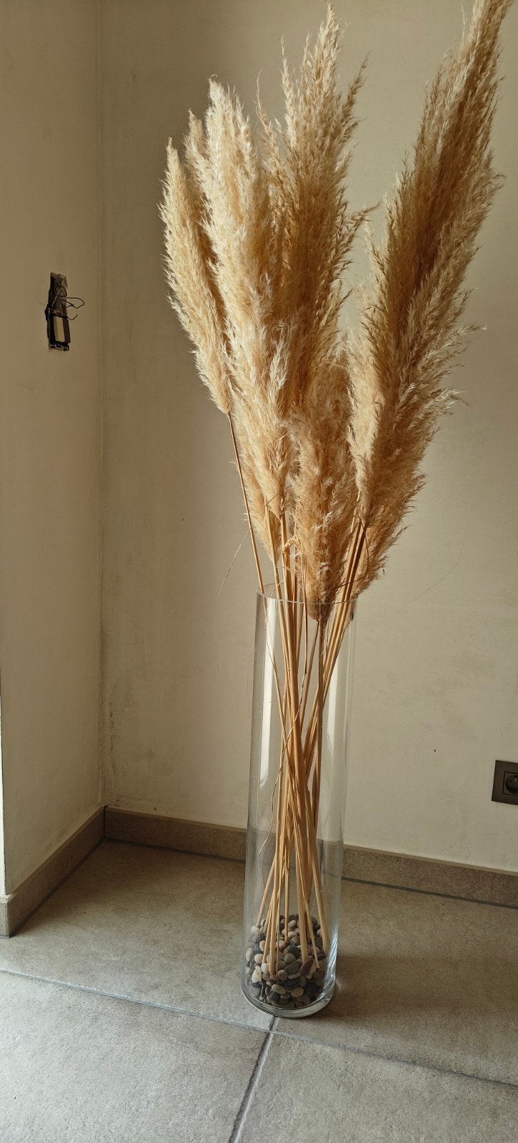 glazen vaas 65cm hoog 16cm diameter, Enlèvement