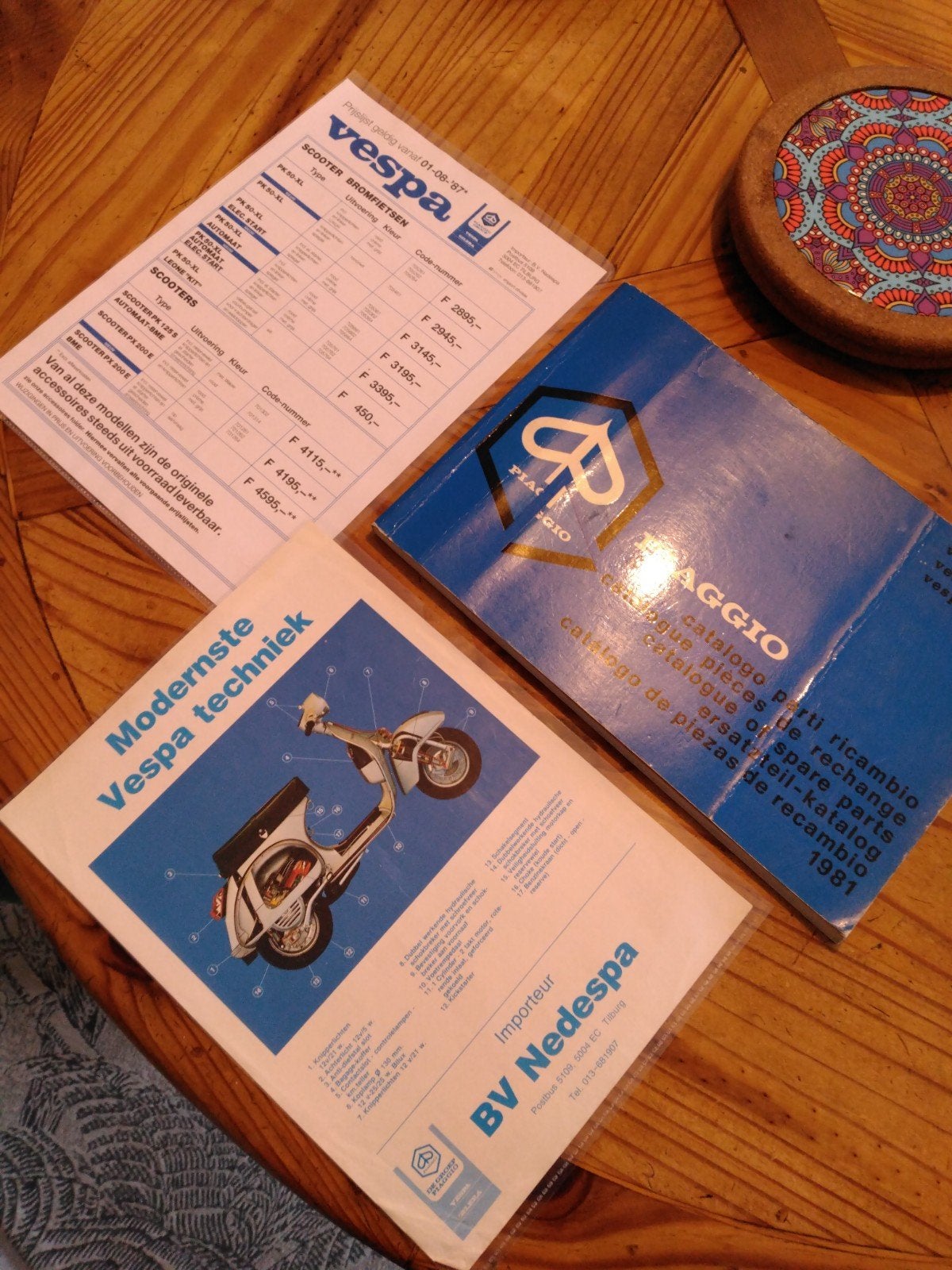 vespa px , documentatie, Particulier