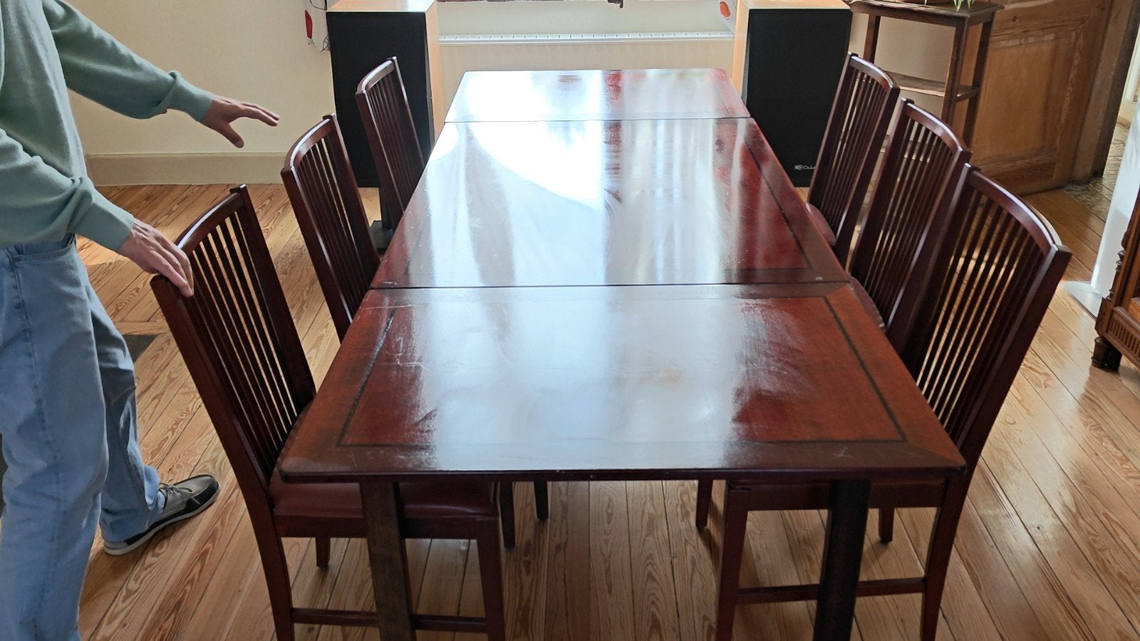 Table et 6 chaises IKEA années 90, Huis en Inrichting, Complete eetkamers, Ophalen, Gebruikt, 4 tot 6 stoelen