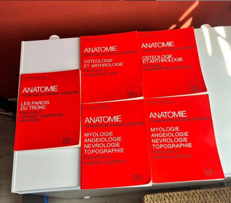 Lot de 5 fascicules d’anatomie, Ophalen of Verzenden, Gelezen, Hoger Onderwijs, Georges Olivier, Claude Libersa et Robert Depreux