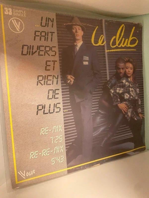 Le Club – Un Fait Divers Et Rien De Plus - maxi-single 12", CD & DVD, Vinyles | Dance & House, Utilisé, 1980 - 1989, Envoi