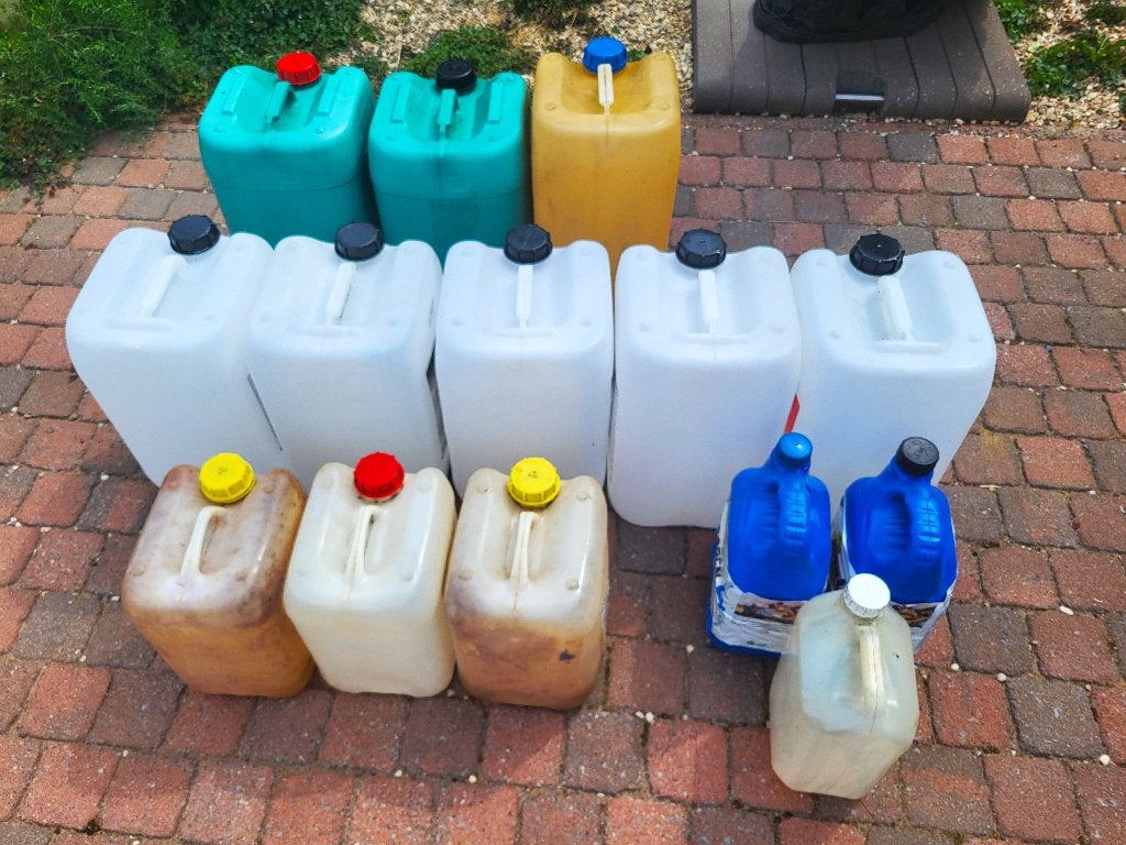 Bidons, jerrycans voor mazout., Ophalen, Gebruikt