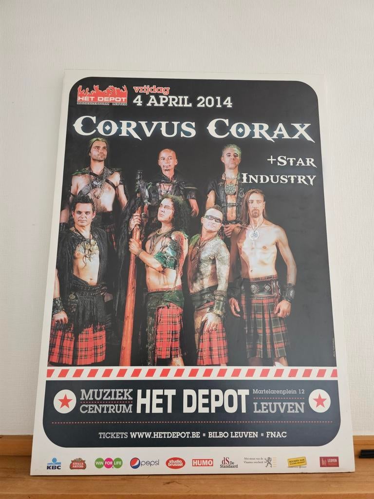 Affiche van concert corvud corax, Verzamelen, Ophalen of Verzenden