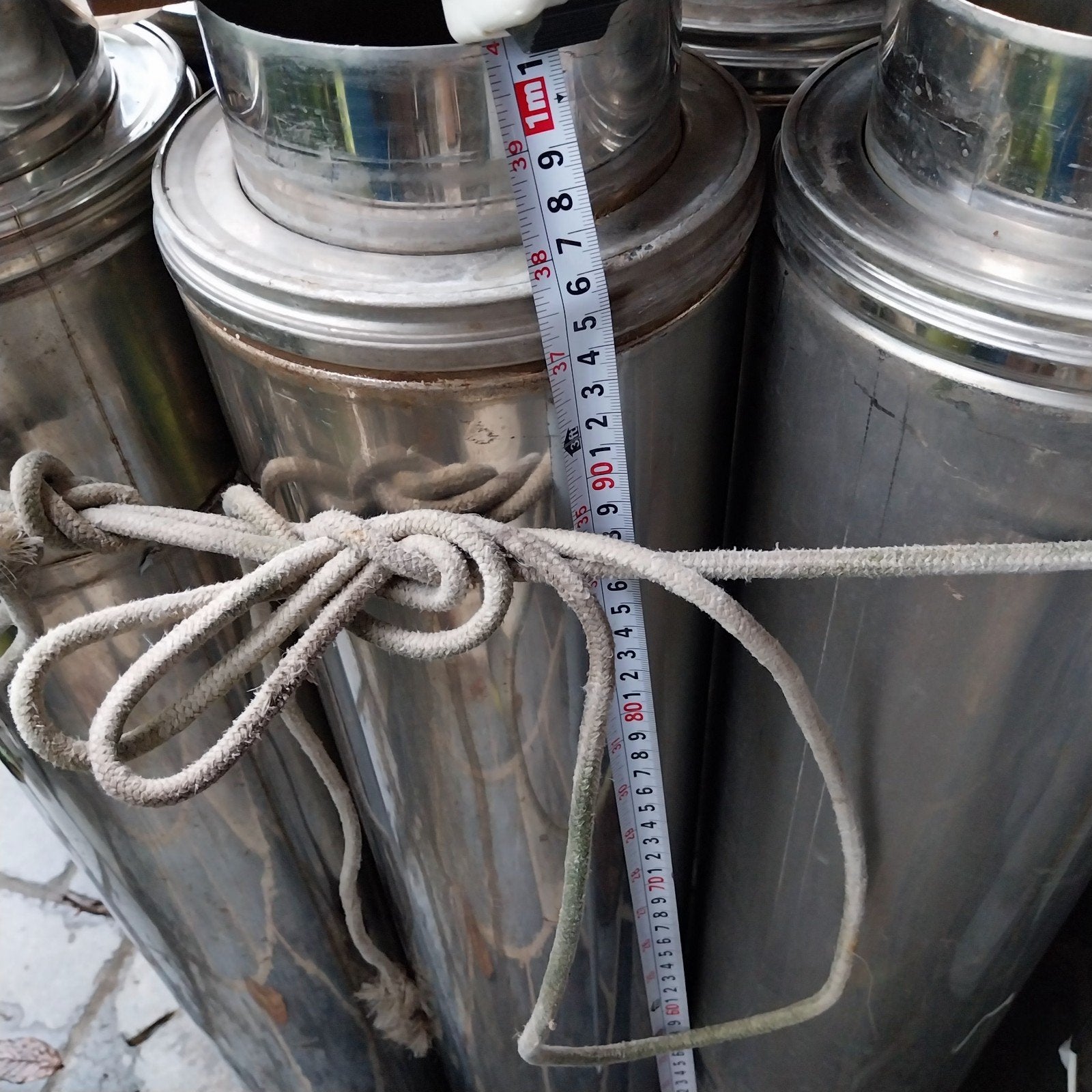 dubbelwandig 130x180mm lengte 1meter 13 stuks prijs 40euro, Ophalen, Inox, Gebruikt, 6 meter of meer