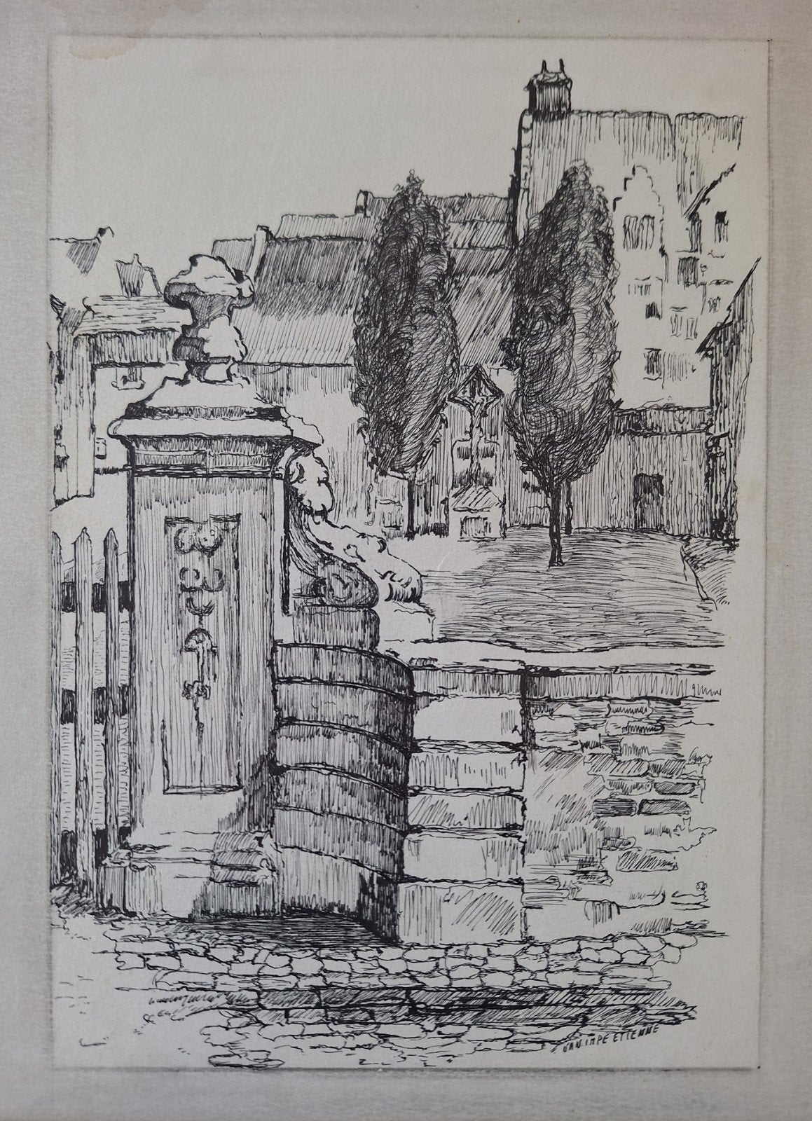 tekening Van Impe Etienne, Ophalen of Verzenden