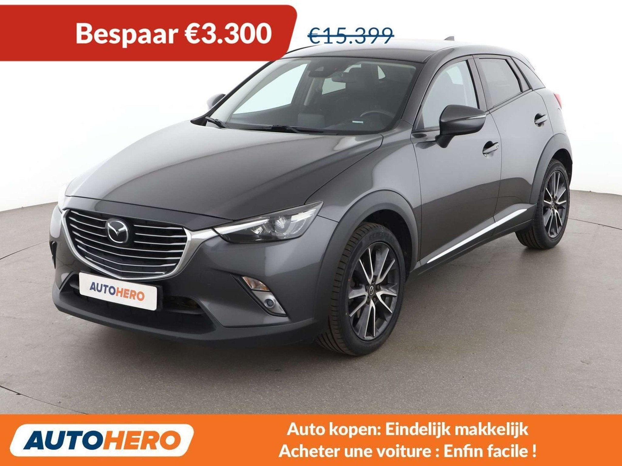 Mazda CX-3 2.0 Attraction (année de construction 2018), Argent ou Gris, Achat, Boîte manuelle, Noir