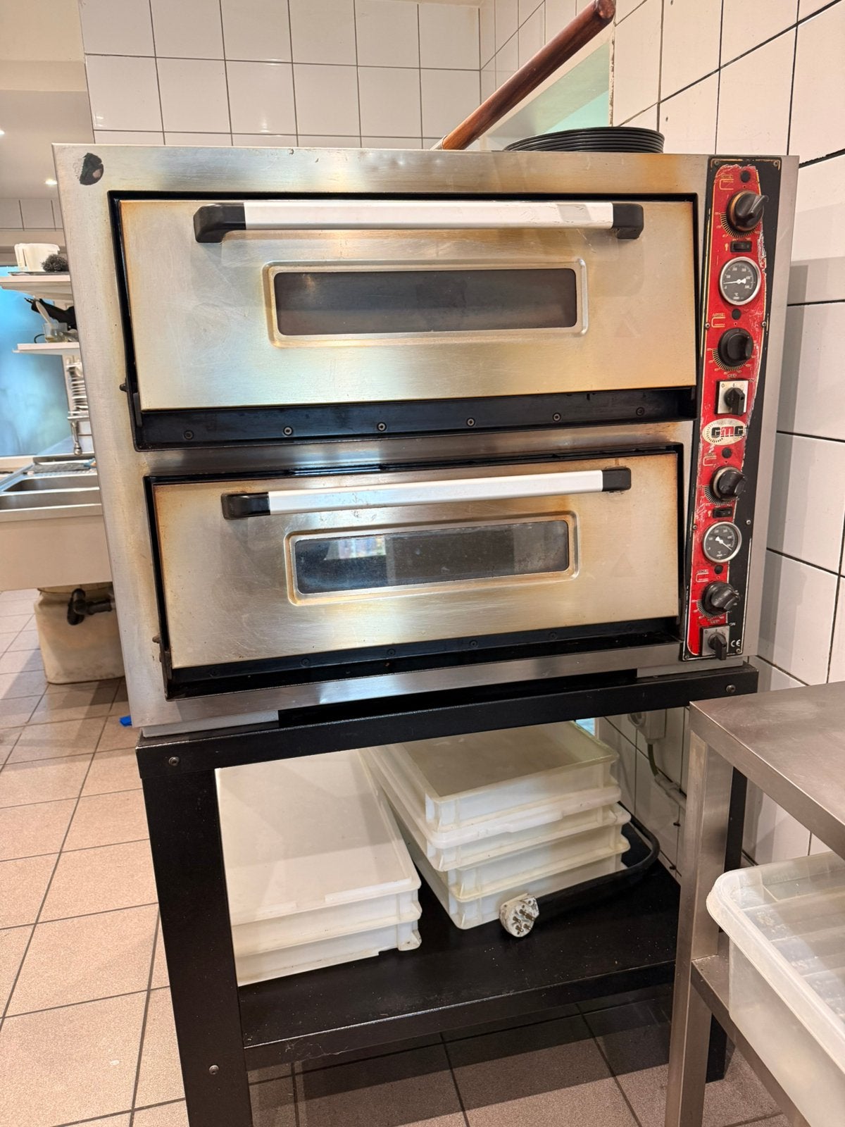Professionele Dubbele Pizzaoven – 8 Pizza’s – Werkt Perfect, Ophalen, Gebruikt