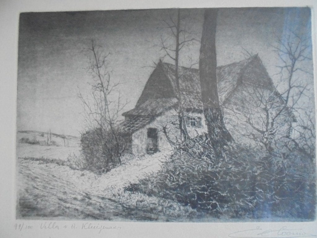 Emiel de Cooman  1922 - 2021  Ets Villa v d Kluizenaar, Verzenden, Ets, Gesigneerd