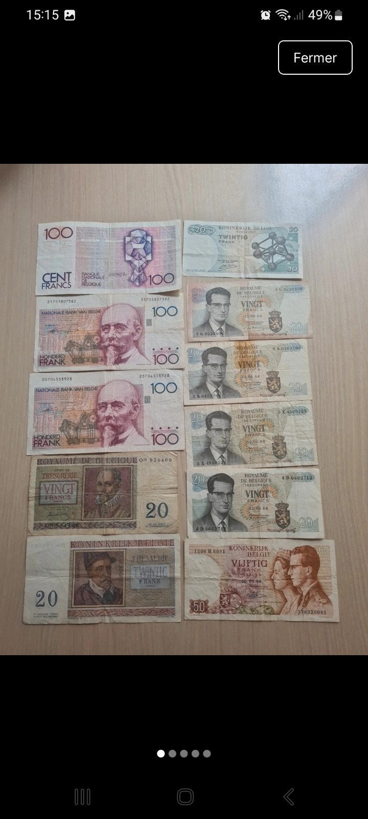 lot  billets en francs de Belgique, Enlèvement ou Envoi, Belgique, Billets en vrac