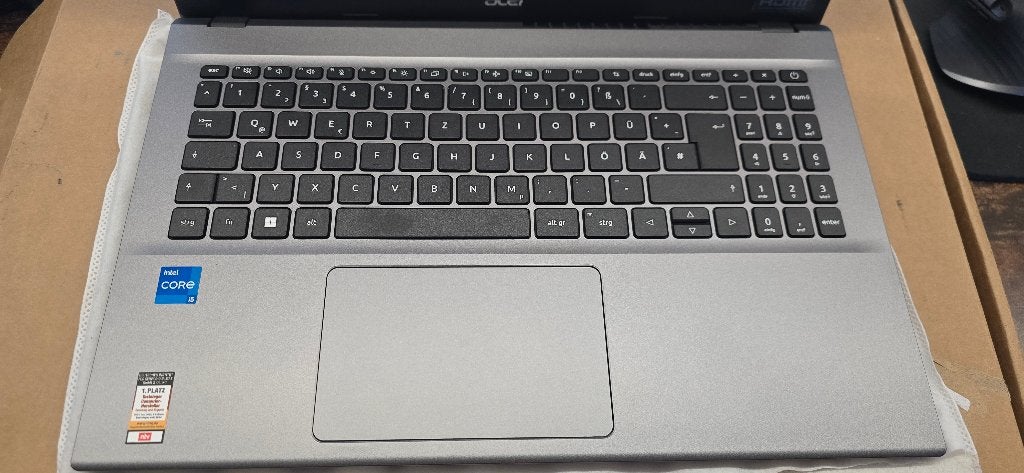 Acer laptop I5 1235U  (Duits keyboard), Computers en Software, 15 inch, 8 GB, Ophalen of Verzenden, Zo goed als nieuw