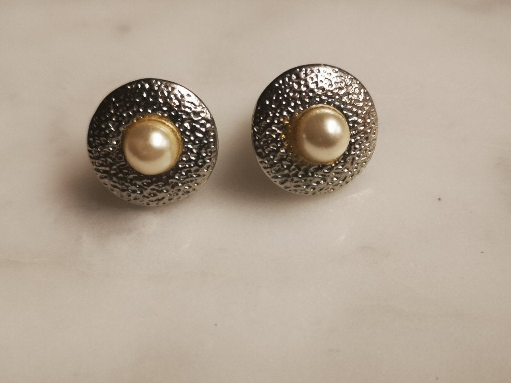 oorbellen met parel 1 cm, Ophalen of Verzenden