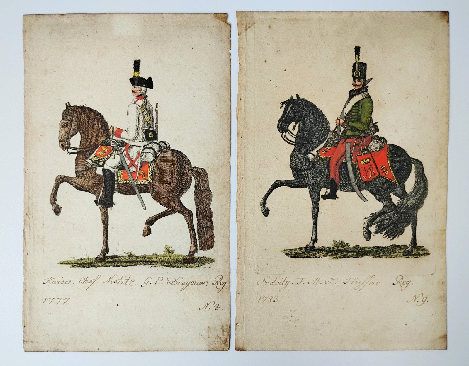 Planches gravures de l'armée impériale autrichienne 16eme S., Enlèvement ou Envoi, Avant 1940, Gravure, Utilisé
