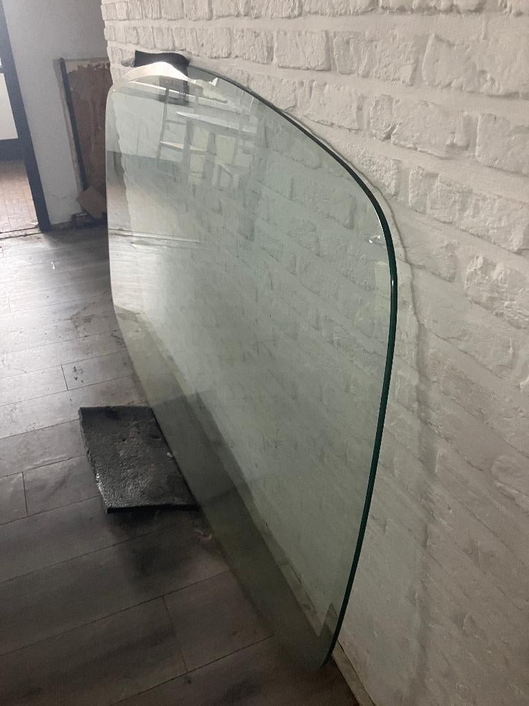 Tafelblad, Ophalen, 100 tot 150 cm, Ovaal, Glas
