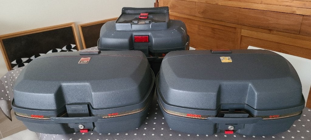 Givi motorkofferset, Motoren, Ophalen, Gebruikt