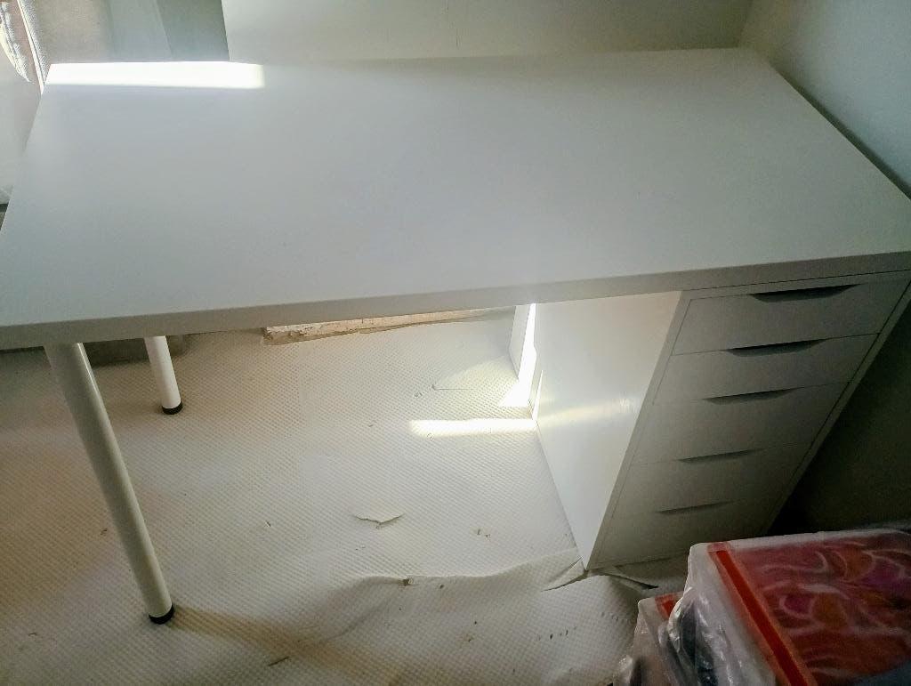bureau met ladenblok, Huis en Inrichting, Ophalen, Gebruikt, 120 cm, Schoolbureau