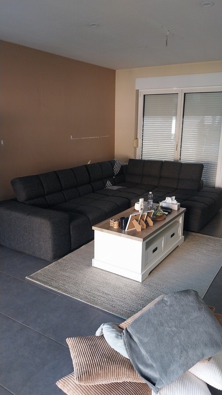 stoffen hoeksalon aan spotprijs, Maison & Meubles, Enlèvement, Utilisé, Tissus, Hedendaags