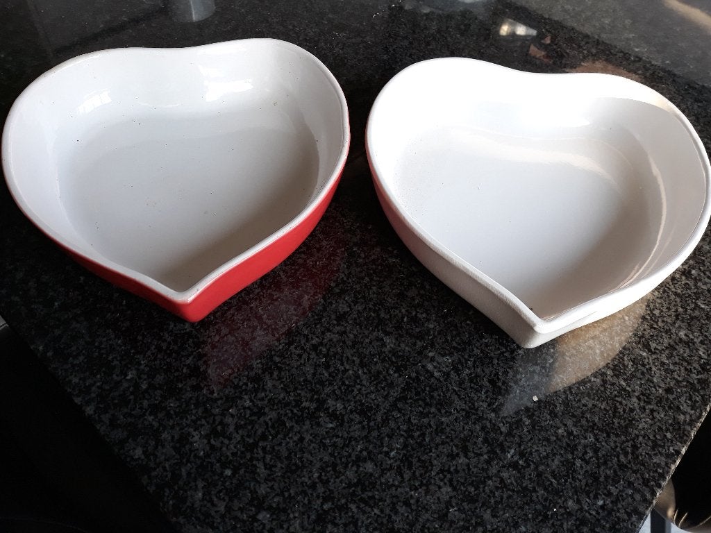 ovenschotel serveerschotel ovenschaal hartvorm, Ophalen of Verzenden