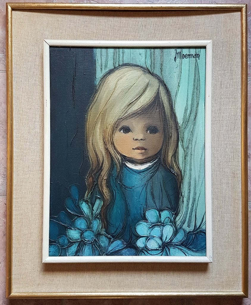 schilderij, Antiquités & Art, Portrait ou Personnes, Enlèvement, Signé, Peinture à l'huile