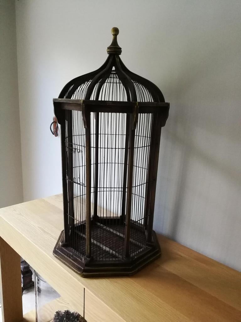 Cage à oiseaux rustique, Animaux & Accessoires, Oiseaux | Cages & Volières, Enlèvement, Comme neuf, Bois, Cage à oiseaux