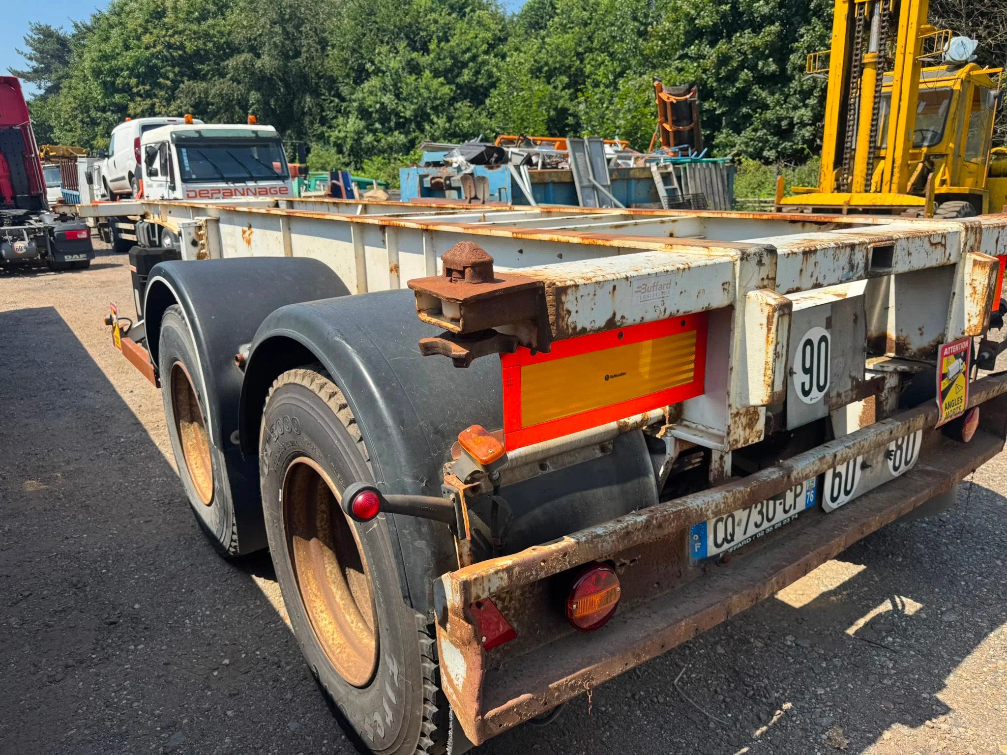 ASCA *20"CONTAINER CHASSIS-FULL STEEL* (bj 1999), Auto's, Overige brandstoffen, Wit, Bedrijf, Aanhangers en Opleggers