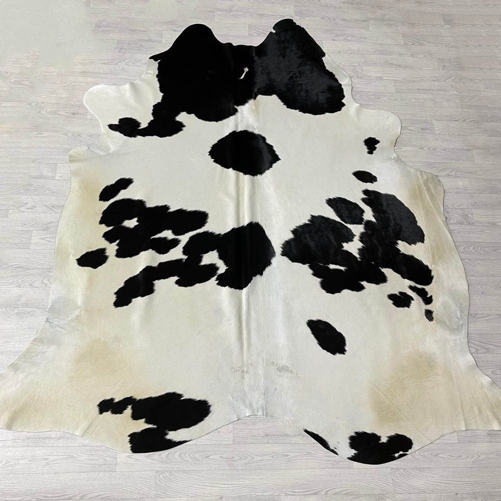 Koeienhuid zwart wit creme 260x240cm | Lederstore, Neuf, Tapisserie murale, Multicolore, Matériau naturel