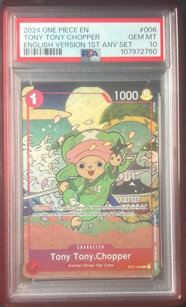 Tony Tony.Chopper (PSA 10) ST01-006 - 1st Anniversary Set, Enlèvement ou Envoi, Neuf, Cartes en vrac