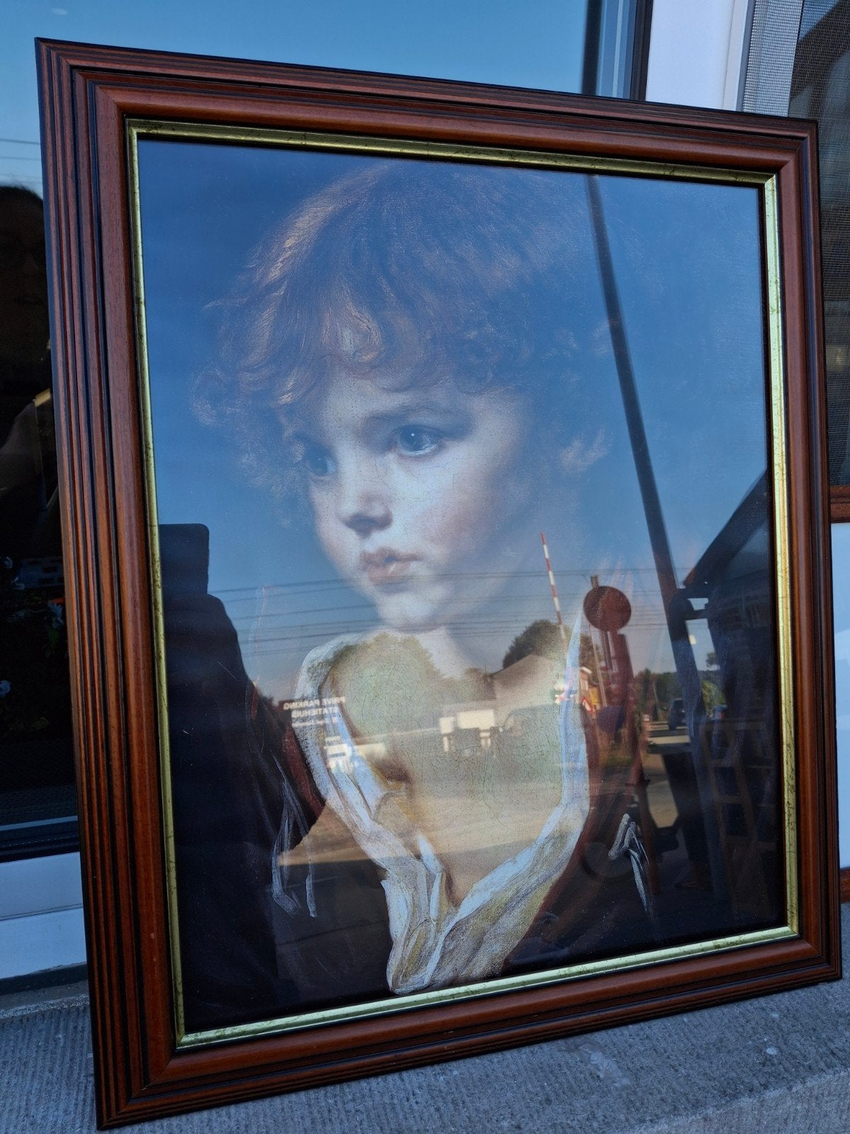 schilderij in kader, Ophalen
