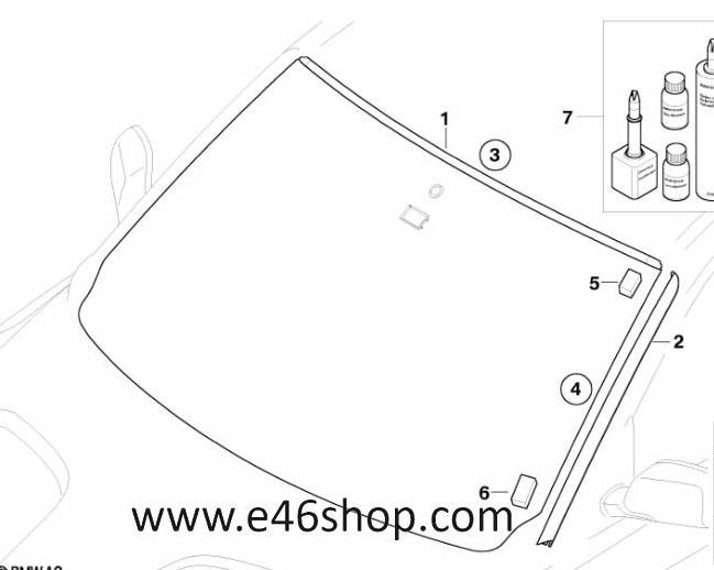 BMW X3 VOORRUIT LIJST LINKS NIEUW OE 51313419449, Neuf, -, -, Enlèvement ou Envoi