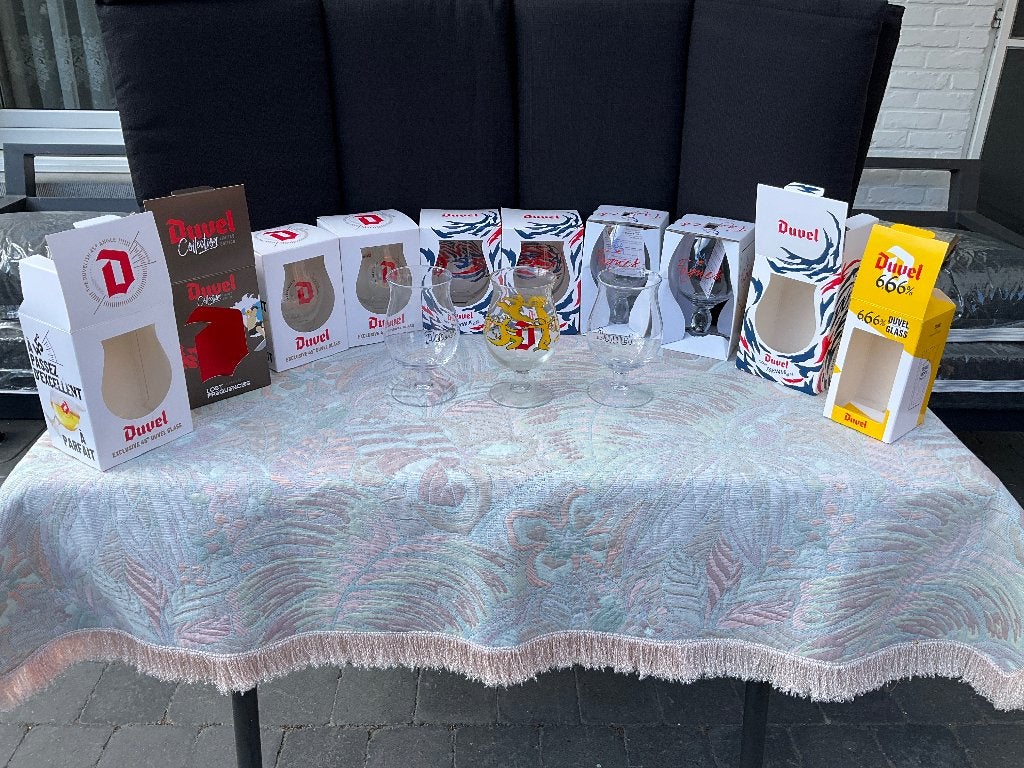 Duvel, Fagnes glazen en lege verpakkingen Duvel, Collections, Enlèvement, Neuf, Duvel