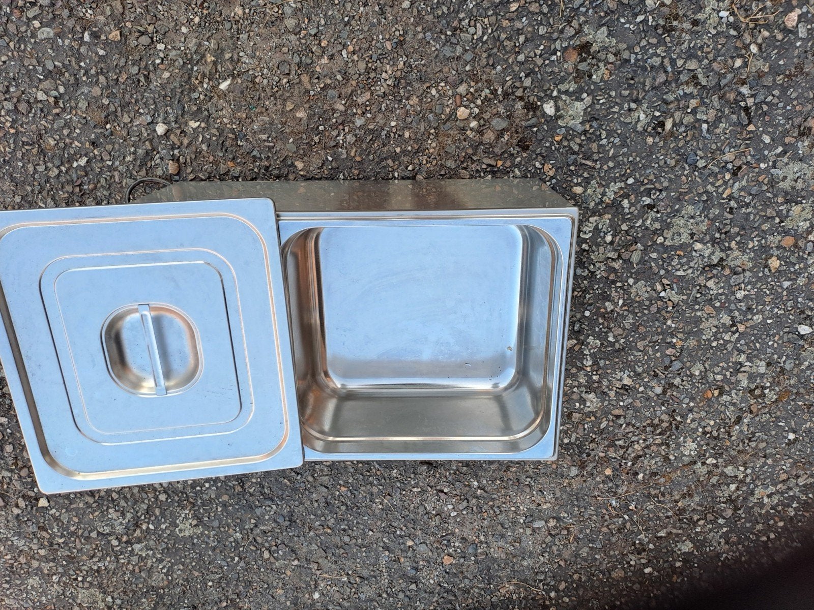 Bain-marie, Hendi, 2 ongelijke compartimenten, Enlèvement, Comme neuf, Gris