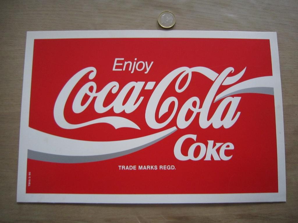 Retro/vintage venstersticker - Coca Cola en Light, Ophalen of Verzenden, Zo goed als nieuw, Merk