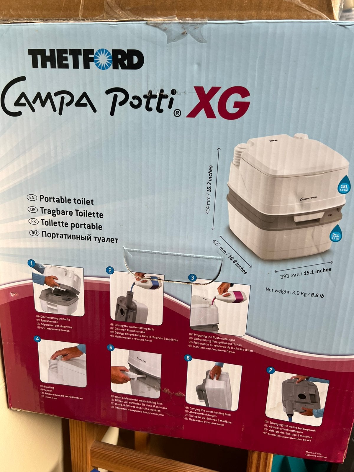Thetford chemisch toilet nieuw, Caravans en Kamperen, Kampeeraccessoires, Ophalen, Zo goed als nieuw